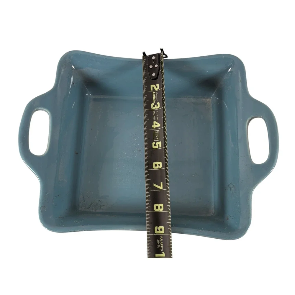 Unbranded Square Baking Dish Unisex 10.5in Blue Good Stoneware Casserole Pan